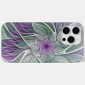 Bloemdromen, Abstracte Paarse groene fractale kuns Case-Mate iPhone Case (Achterkant (horizontaal))