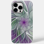 Bloemdromen, Abstracte Paarse groene fractale kuns Case-Mate iPhone Case (Achterkant)
