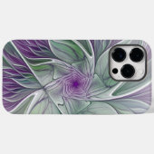 Bloemdromen, Abstracte Paarse groene fractale kuns Case-Mate iPhone Case (Achterkant (horizontaal))