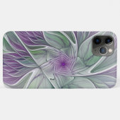Bloemdromen, Abstracte Paarse groene fractale kuns Case-Mate iPhone Case (Achterkant (horizontaal))