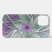 Bloemdromen, Abstracte Paarse groene fractale kuns Case-Mate iPhone Case (Achterkant (horizontaal))