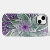 Bloemdromen, Abstracte Paarse groene fractale kuns Case-Mate iPhone Case (Achterkant (horizontaal))