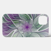 Bloemdromen, Abstracte Paarse groene fractale kuns Case-Mate iPhone Case (Achterkant (horizontaal))
