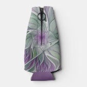 Bloemdromen, Abstracte Paarse groene fractale kuns Flesjeskoeler (Achterkant)