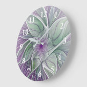 Bloemdromen, Abstracte Paarse groene fractale kuns Grote Klok (Hoek)