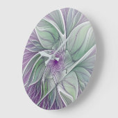 Bloemdromen, Abstracte Paarse groene fractale kuns Grote Klok (Hoek)
