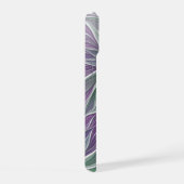 Bloemdromen, Abstracte Paarse groene fractale kuns iPhone 15 Case (Rechterkant)