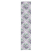 Bloemdromen, Abstracte Paarse groene fractale kuns Korte Tafelloper (Voorkant)