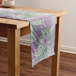 Bloemdromen, Abstracte Paarse groene fractale kuns Korte Tafelloper