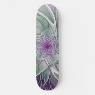 Bloemdromen, Abstracte Paarse groene fractale kuns Persoonlijk Skateboard