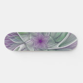 Bloemdromen, Abstracte Paarse groene fractale kuns Persoonlijk Skateboard (Horizontaal)