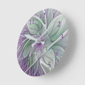 Bloemdromen, Abstracte Paarse groene fractale kuns Ronde Klok (Hoek)