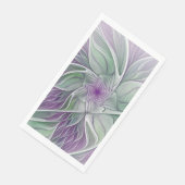 Bloemdromen, Abstracte Paarse groene fractale kuns Servet (Hoek)