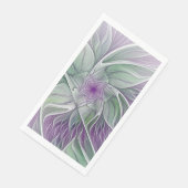 Bloemdromen, Abstracte Paarse groene fractale kuns Servet (Hoek)