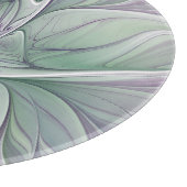 Bloemdromen, Abstracte Paarse groene fractale kuns Snijplank (Hoek)