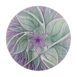 Bloemdromen, Abstracte Paarse groene fractale kuns Snijplank