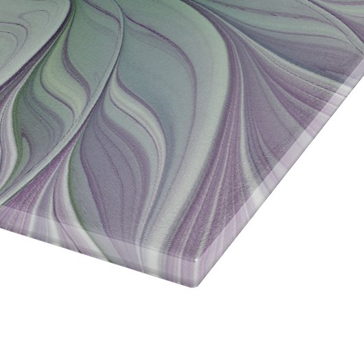 Bloemdromen, Abstracte Paarse groene fractale kuns Snijplank (Hoek)