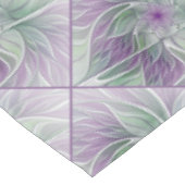 Bloemdromen, Abstracte Paarse groene fractale kuns Tafelkleed (Gekanteld)
