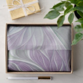 Bloemdromen, Abstracte Paarse groene fractale kuns Tissuepapier (Geschenk)