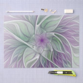 Bloemdromen, Abstracte Paarse groene fractale kuns Tissuepapier (Craft)