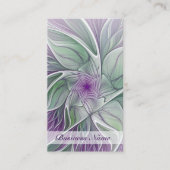 Bloemdromen, Abstracte Paarse groene fractale kuns Visitekaartje (Voorkant)