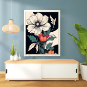 Bloemdromen: Anemoon en Poppy Elegance Foto Afdruk