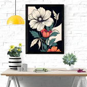Bloemdromen: Anemoon en Poppy Elegance Foto Afdruk