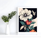 Bloemdromen: Anemoon en Poppy Elegance Foto Afdruk