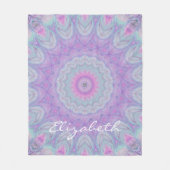 Bloemdroompasta Mandala door JoMazArt Fleece Deken (Voorkant)