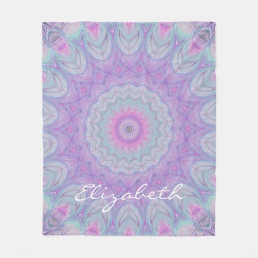 Bloemdroompasta Mandala door JoMazArt Fleece Deken (Voorkant)