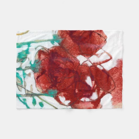 Bloemdruk I Fleece Deken (Voorkant (Horizontaal))