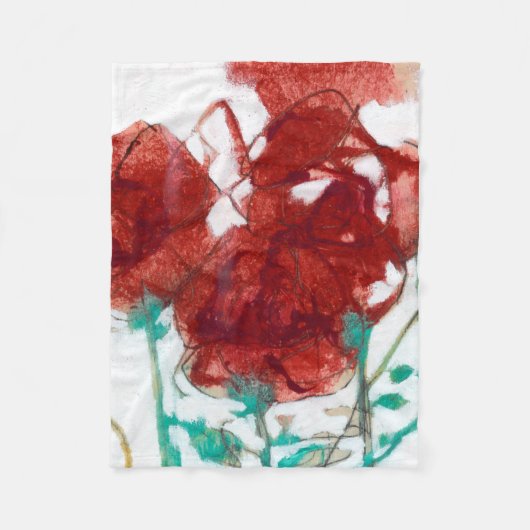 Bloemdruk I Fleece Deken (Voorkant)