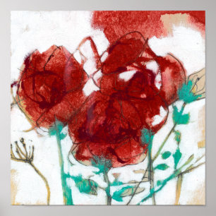 Bloemdruk I Poster