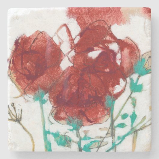 Bloemdruk I Stenen Onderzetter (Voorkant)