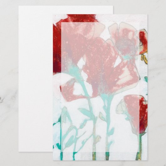 Bloemdruk II Briefpapier (Voorkant / Achterkant)