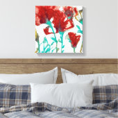 Bloemdruk II Canvas Afdruk (Insitu (Slaapkamer))