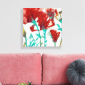 Bloemdruk II Canvas Afdruk (Insitu (Woonkamer))