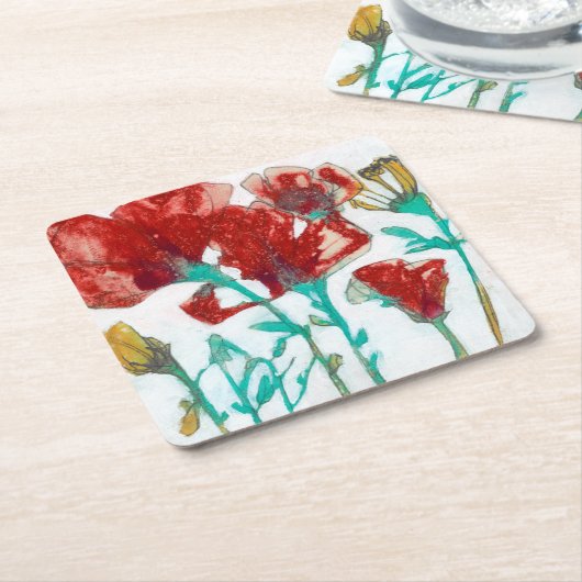 Bloemdruk II Kartonnen Onderzetters (Schuin)