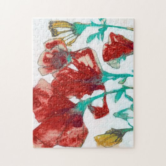 Bloemdruk II Legpuzzel (Verticaal)