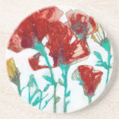 Bloemdruk II Zandsteen Onderzetter (Voorkant)