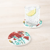 Bloemdruk II Zandsteen Onderzetter (Zijkant)