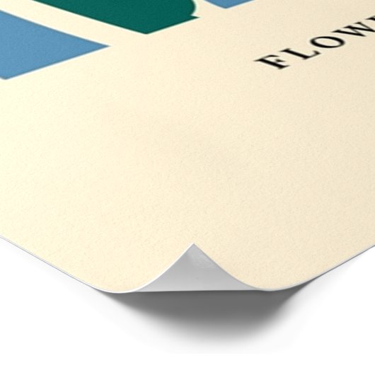 Bloemdruk Mexicaanse stad Sunflower aesthet Poster (Hoek)