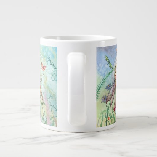 Bloemelfen Fantasy Kunst Jumbo Mok (Achterkant)