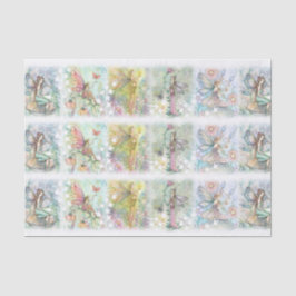 Bloemelfen Kunst Whimsical Waterverf Tissuepapier