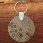 bloemen 007, live.. lacht... liefde. -gepersonalis sleutelhanger (Voorkant)