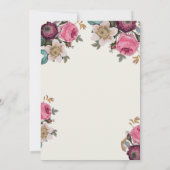 Bloemen 100e Verjaardagsuitnodiging Kaart (Achterkant)