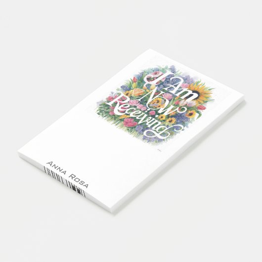 *~* Bloemen 10 IK ONTVANG NU AP85 Manifesting Post-it® Notes (Schuin)