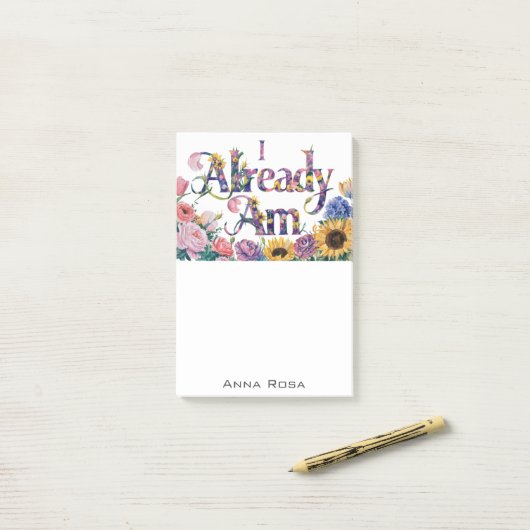 *~* Bloemen 11 AL AM AP85 Manifesting Post-it® Notes (Op bureau)