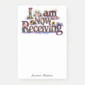 *~* Bloemen 11 IK ONTVANG NU AP85 Manifesting Post-it® Notes (Voorkant)