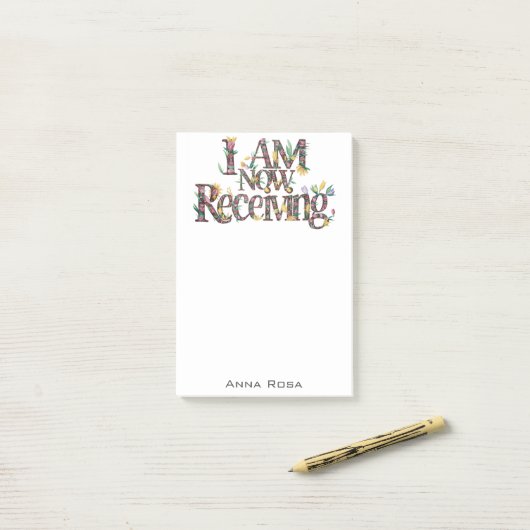 *~* Bloemen 13 IK ONTVANG NU AP85 Manifesting Post-it® Notes (Op bureau)